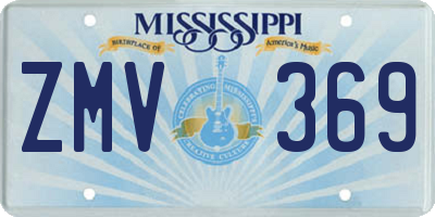 MS license plate ZMV369