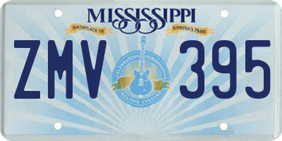 MS license plate ZMV395