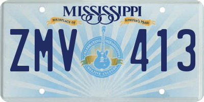 MS license plate ZMV413