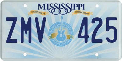 MS license plate ZMV425