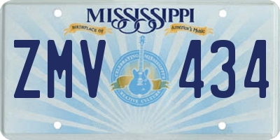 MS license plate ZMV434