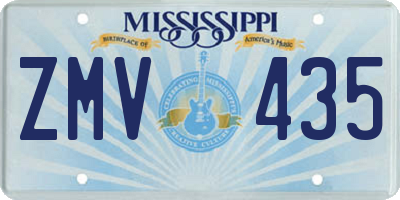 MS license plate ZMV435
