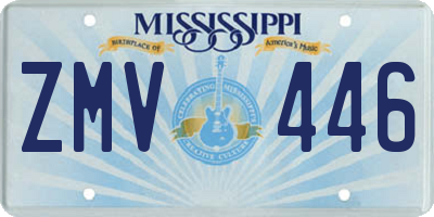 MS license plate ZMV446