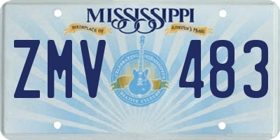 MS license plate ZMV483