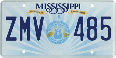 MS license plate ZMV485