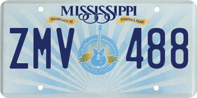 MS license plate ZMV488