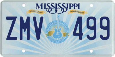 MS license plate ZMV499