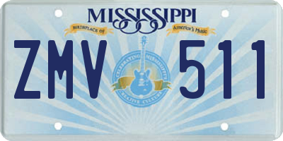 MS license plate ZMV511