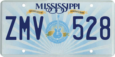 MS license plate ZMV528