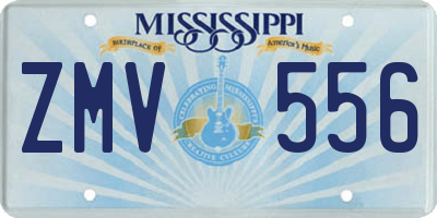 MS license plate ZMV556