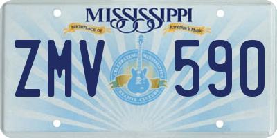 MS license plate ZMV590