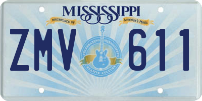 MS license plate ZMV611