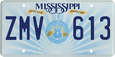 MS license plate ZMV613