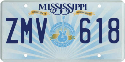 MS license plate ZMV618