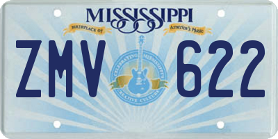MS license plate ZMV622