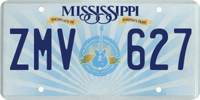 MS license plate ZMV627