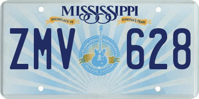 MS license plate ZMV628