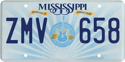 MS license plate ZMV658