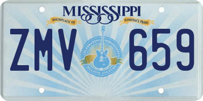 MS license plate ZMV659