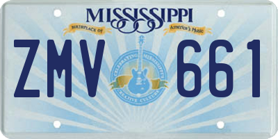 MS license plate ZMV661