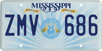 MS license plate ZMV686