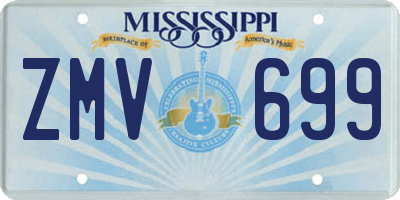 MS license plate ZMV699