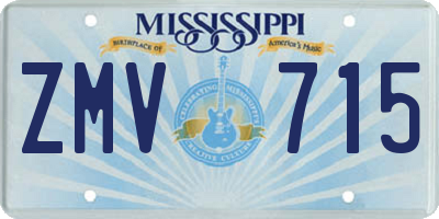 MS license plate ZMV715