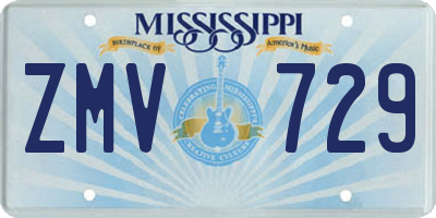 MS license plate ZMV729