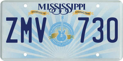 MS license plate ZMV730