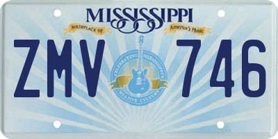 MS license plate ZMV746