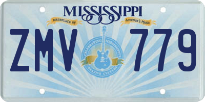 MS license plate ZMV779
