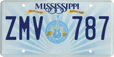 MS license plate ZMV787
