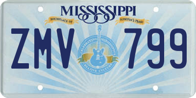 MS license plate ZMV799