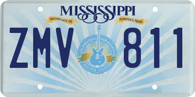 MS license plate ZMV811