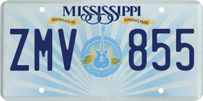 MS license plate ZMV855