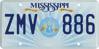 MS license plate ZMV886
