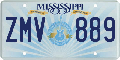 MS license plate ZMV889