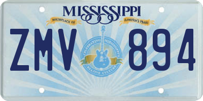 MS license plate ZMV894