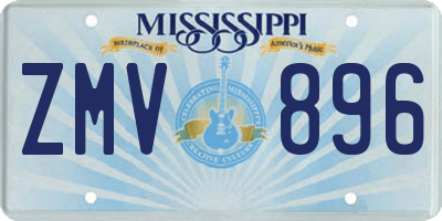 MS license plate ZMV896