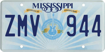 MS license plate ZMV944