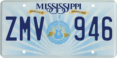 MS license plate ZMV946