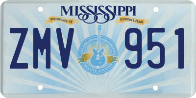 MS license plate ZMV951