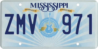 MS license plate ZMV971