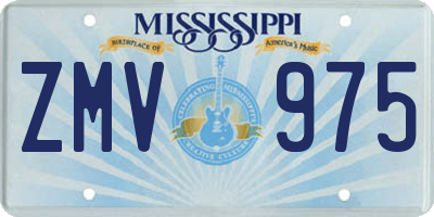 MS license plate ZMV975