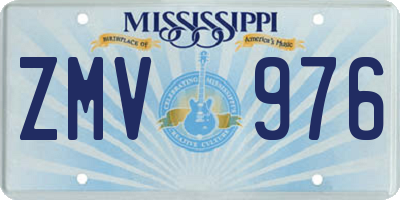 MS license plate ZMV976