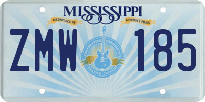 MS license plate ZMW185