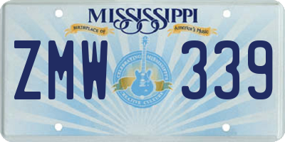 MS license plate ZMW339