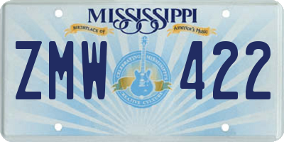 MS license plate ZMW422