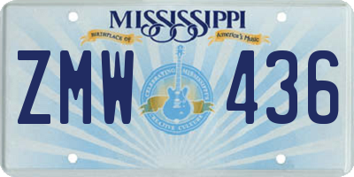 MS license plate ZMW436