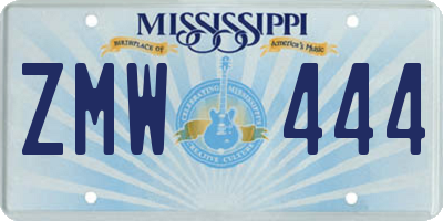 MS license plate ZMW444